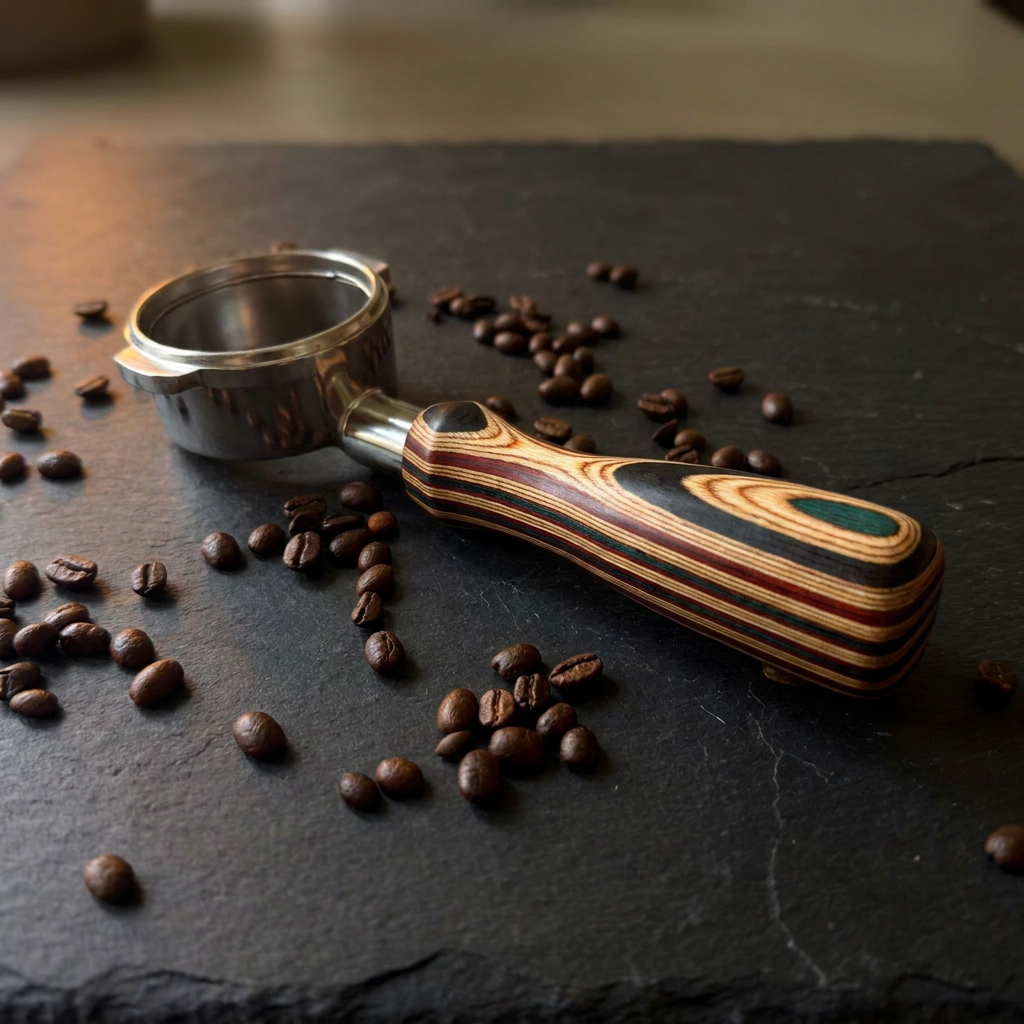 Skateboard Wood 58mm Bottomless Portafilter — thumbnail 4