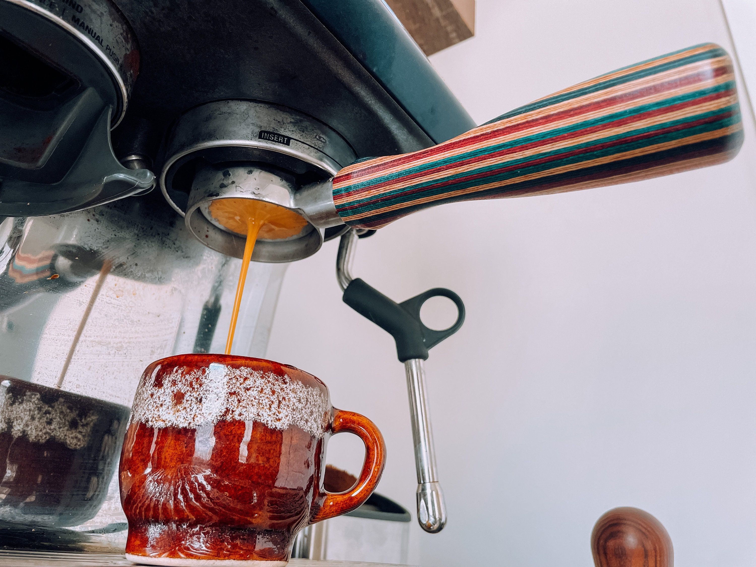  Skateboard Wood Breville/Sage Delonghi 54mm eco-friendly Bottomless Portafilter  — thumbnail 6