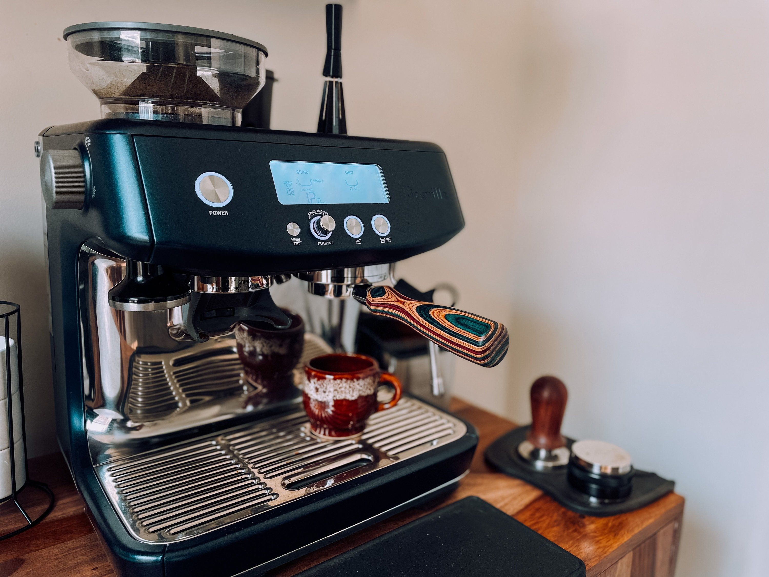  Skateboard Wood Breville/Sage Delonghi 54mm eco-friendly Bottomless Portafilter  — thumbnail 7